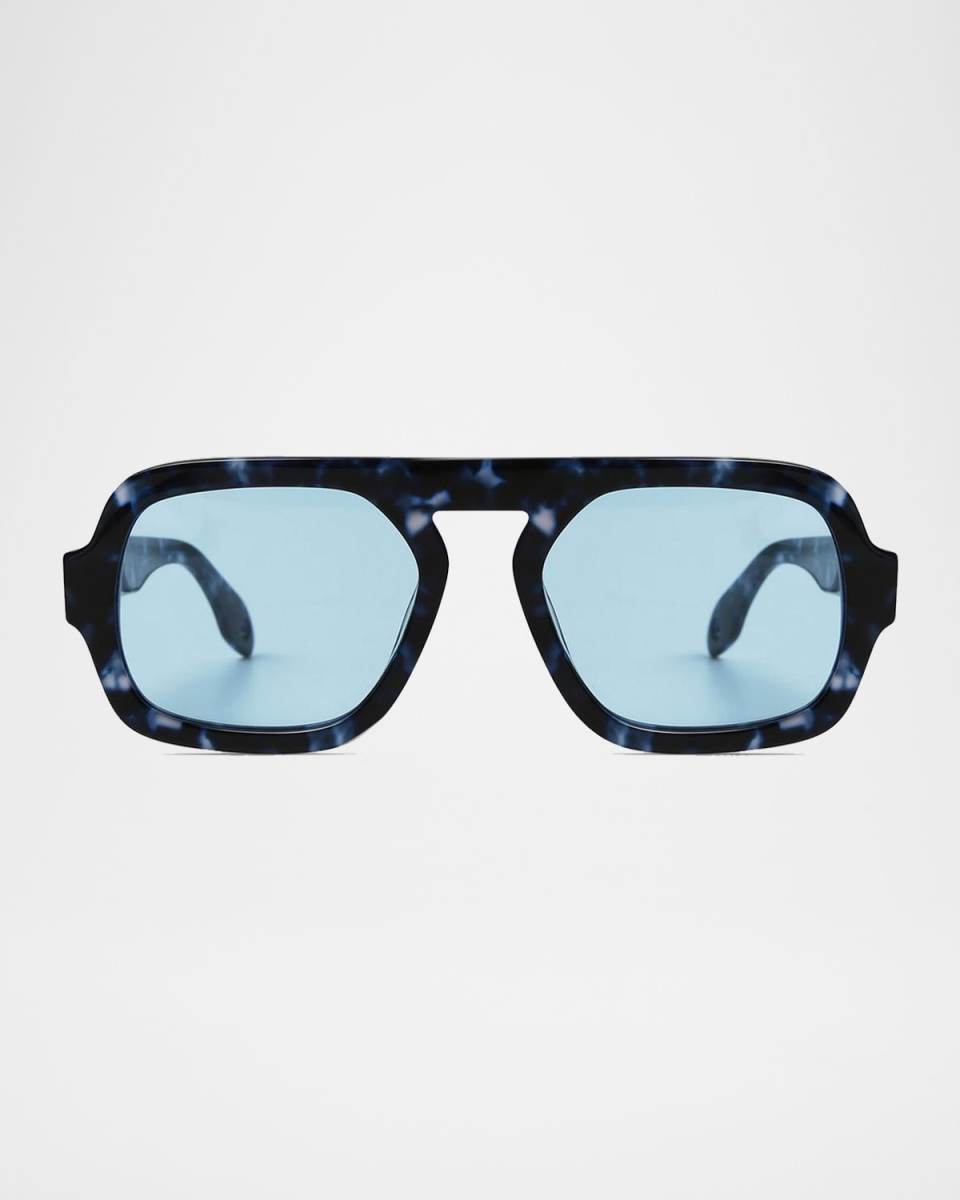Jane Tortoise Acetate Aviator Sunglasses